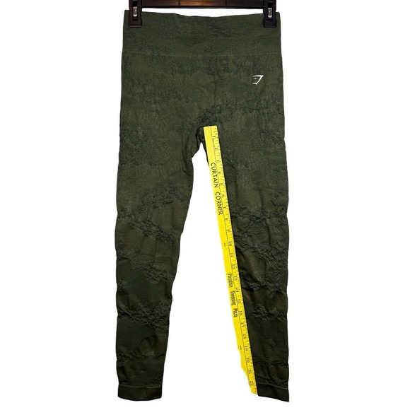 GYMSHARK Women's Adapt Seamless Leggings, Army Green, Size Medium - Picture 6 of 7